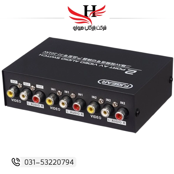 سوئیچ دستی GREAT AV 2PORT GR-201AV | سوییچ AV دو پورت